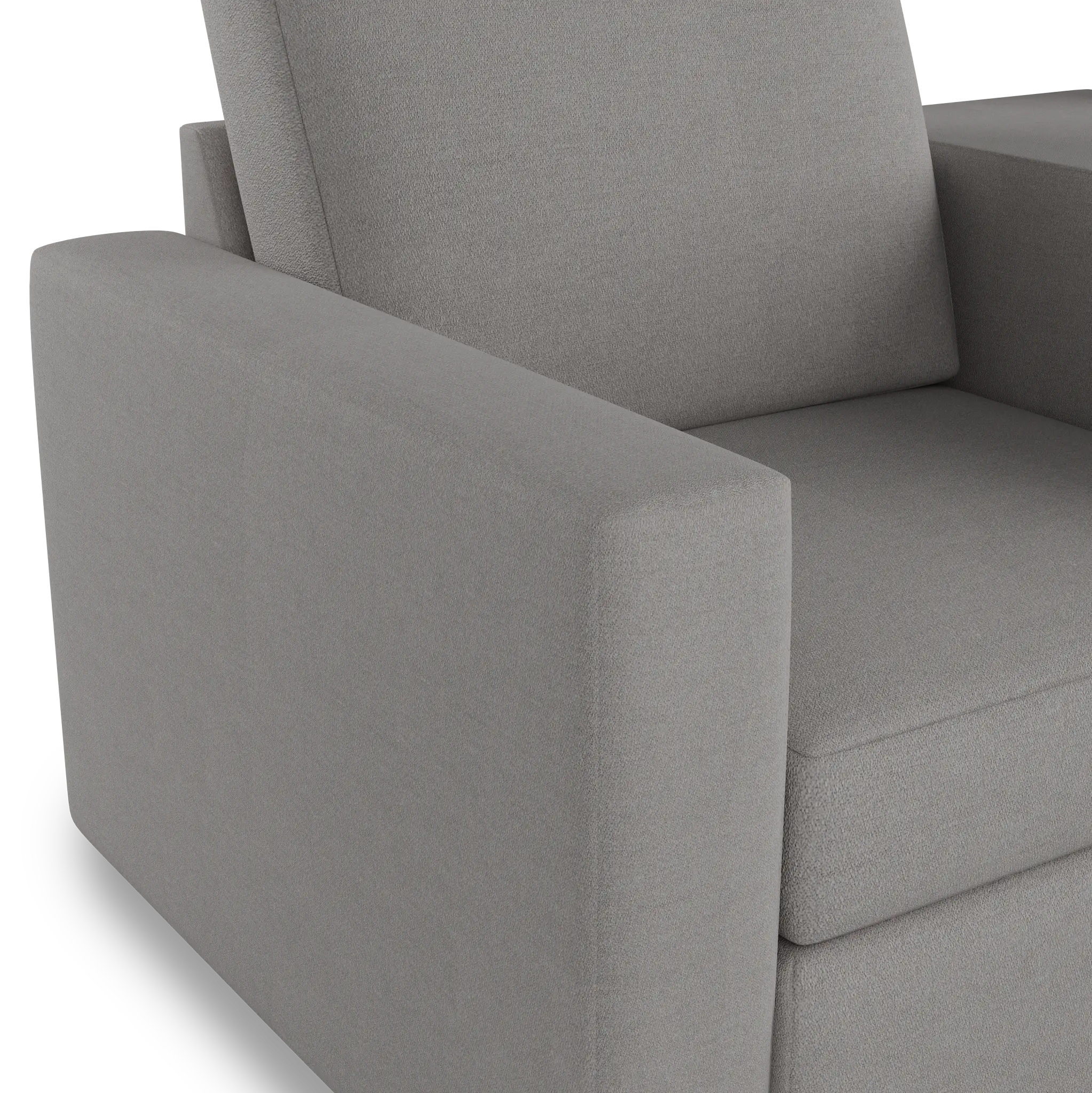 Citymod Light Gray Fabric 3-piece Modular Sofa With Media Console Citymod Light Gray Fabric 3-piece Modular Sofa With Media Console