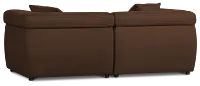 Aria Dark Brown Micro 2-piece Modular Sofa