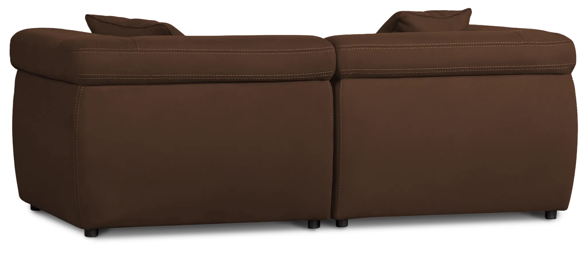 Aria Dark Brown Micro 2-piece Modular Sofa