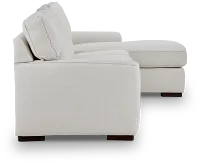 Austin White Fabric Small Right Chaise Sectional