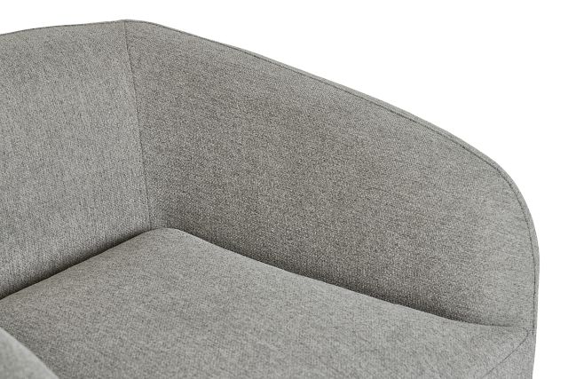 Aubrey Light Gray Fabric Accent Chair