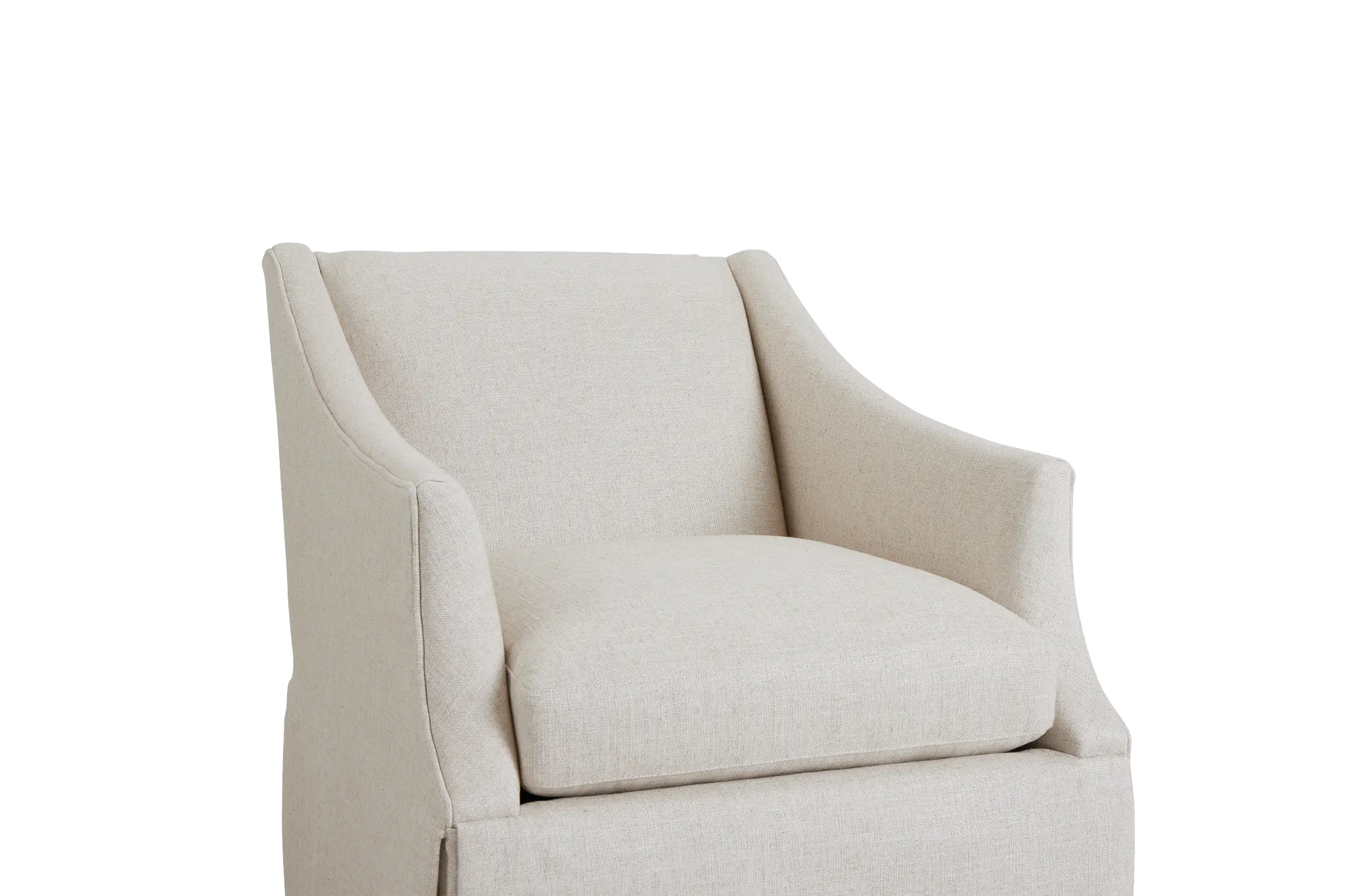 Clayton White Fabric Swivel Accent Chair Clayton White Fabric Swivel Accent Chair