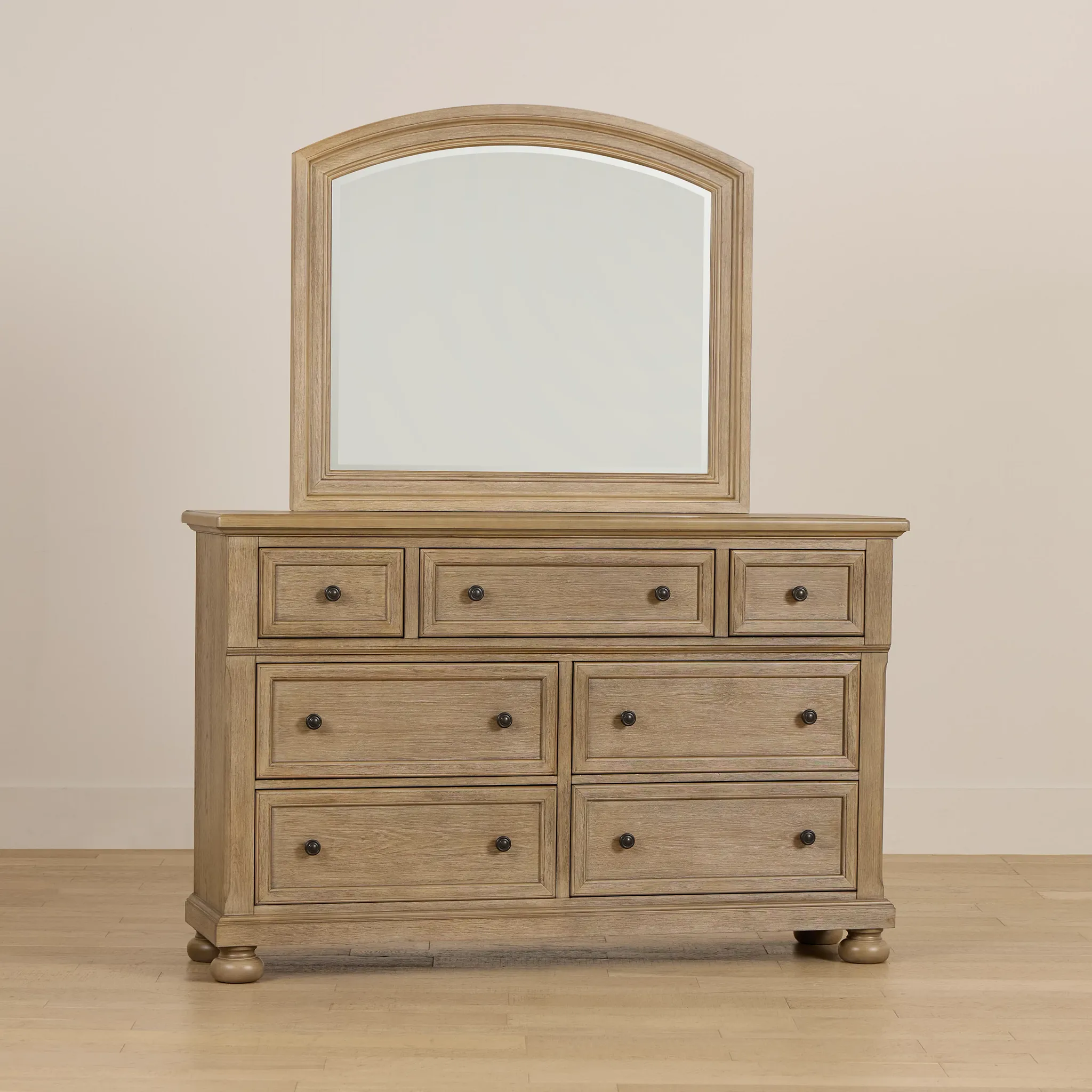 Galveston Light Tone Dresser & Mirror