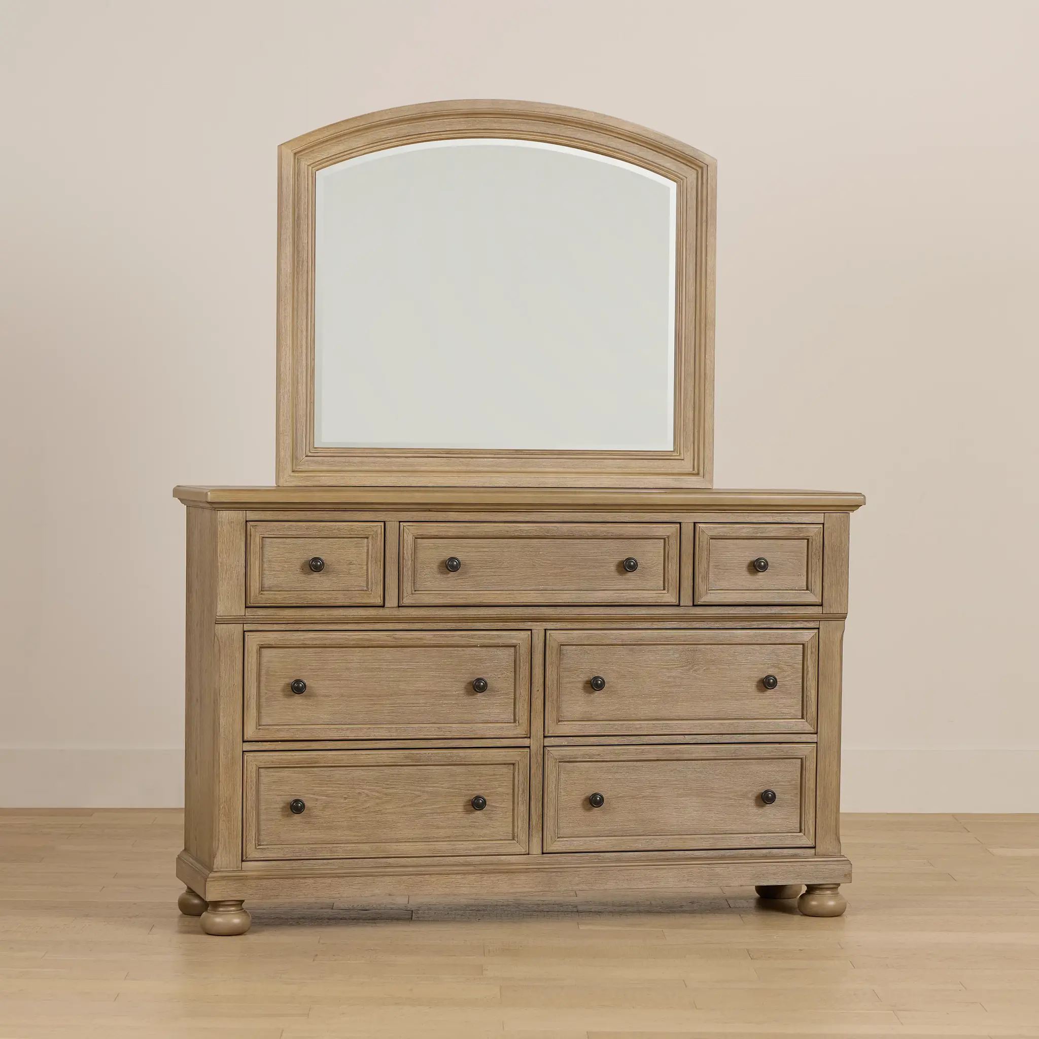 Galveston Light Tone Dresser & Mirror Galveston Light Tone Dresser & Mirror