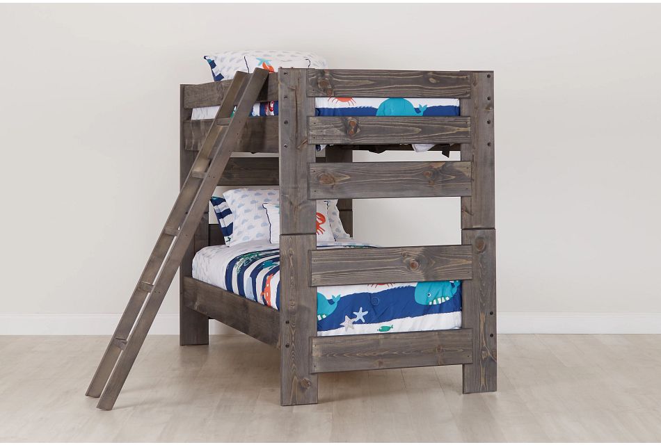 Cinnamon Gray Bunk Bed Baby Kids, City Furniture Twin Beds