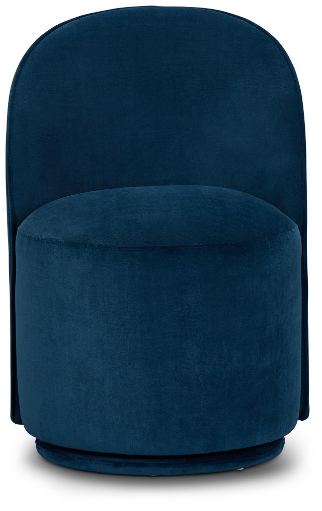 Claude Dark Blue Velvet Upholstered Side Chair