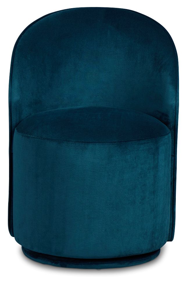 Claude Dark Blue Velvet Upholstered Side Chair