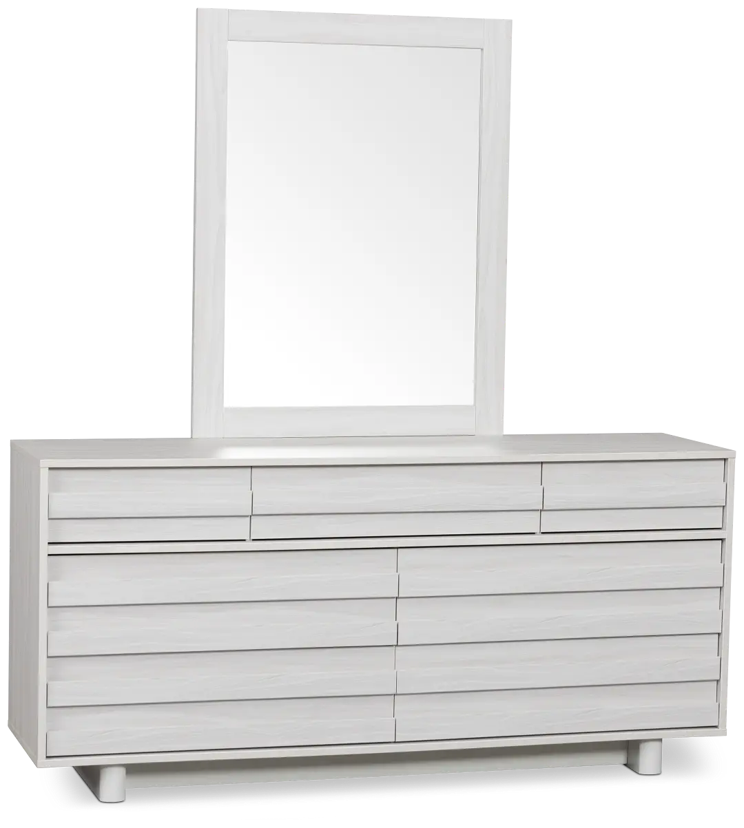 Everett White Dresser & Mirror Everett White Dresser & Mirror
