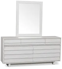 Everett White Dresser & Mirror