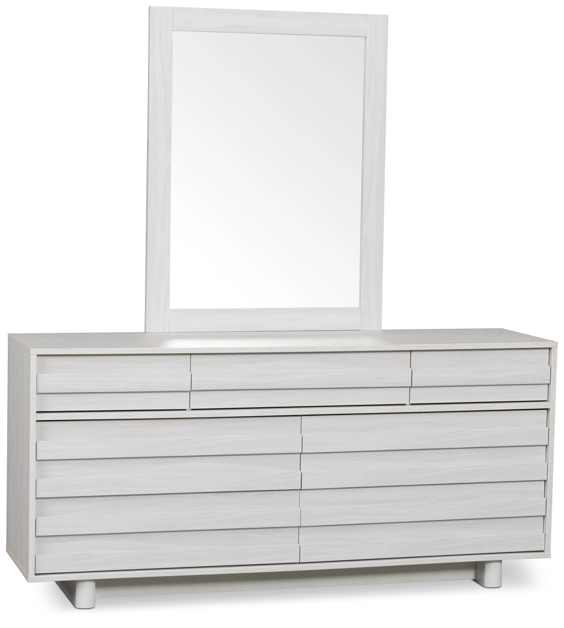 Everett White Dresser & Mirror Everett White Dresser & Mirror