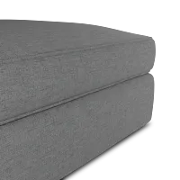 Siesta Suave Gray Fabric Ottoman