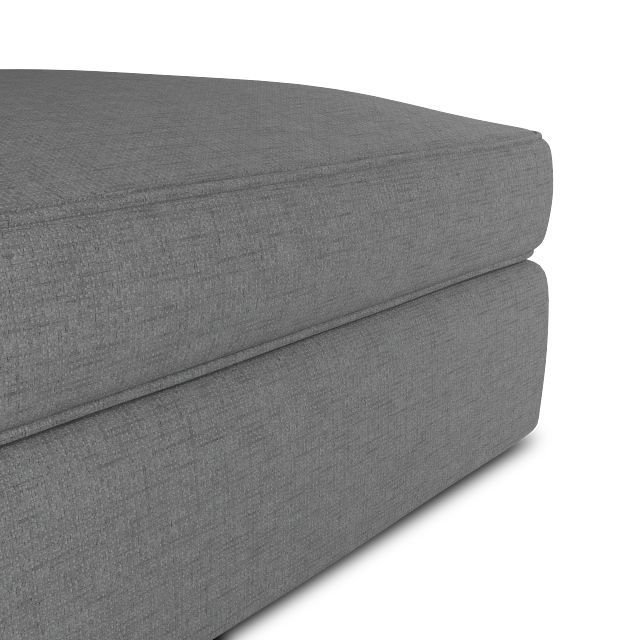 Siesta Suave Gray Fabric Ottoman
