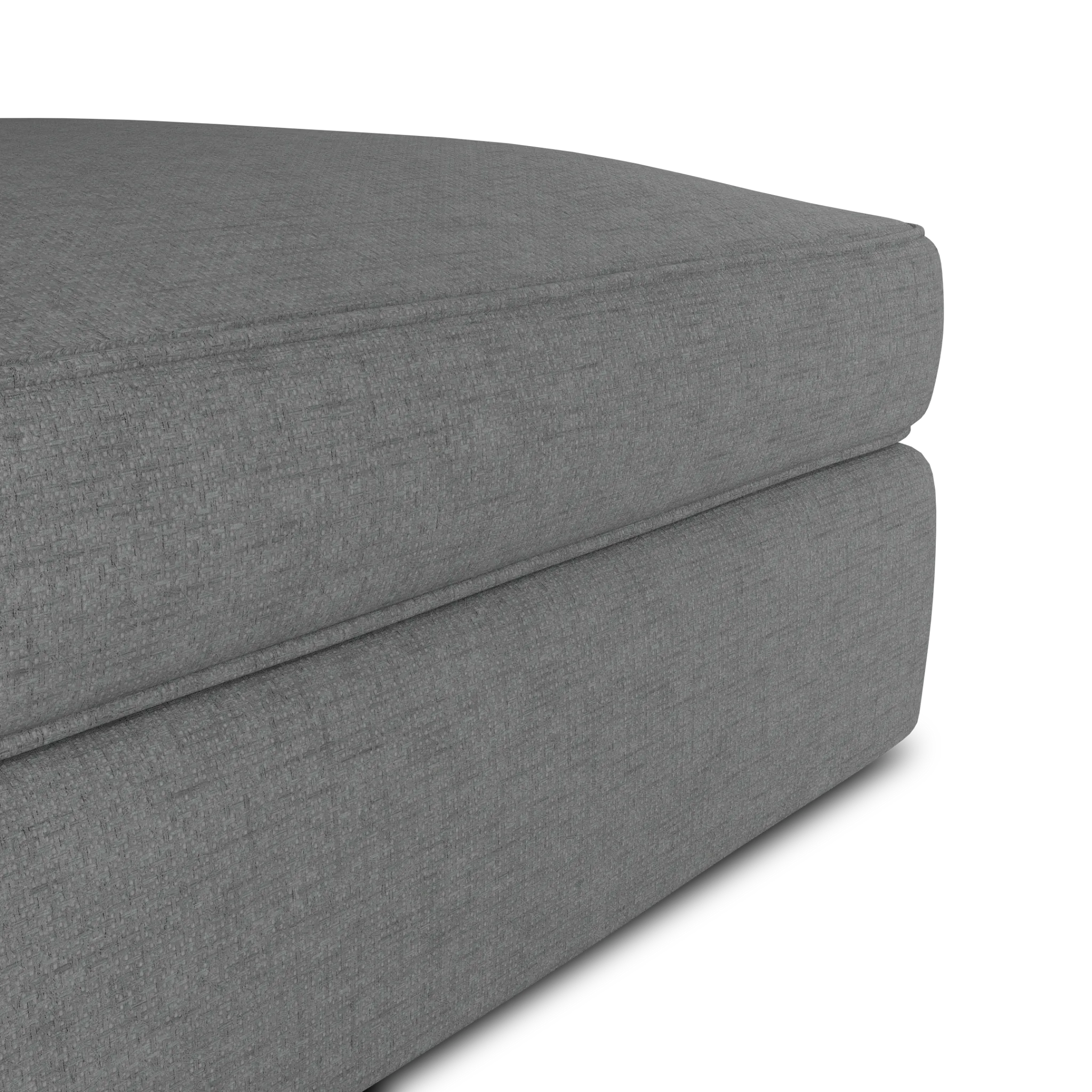 Siesta Suave Gray Fabric Ottoman