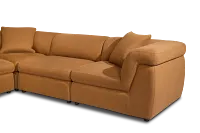 Aria Medium Brown Micro Immersive 8-piece Modular Sectional W/4 Speakers