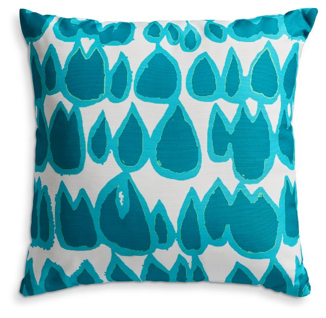 Rain Blue 18" Square Accent Pillow