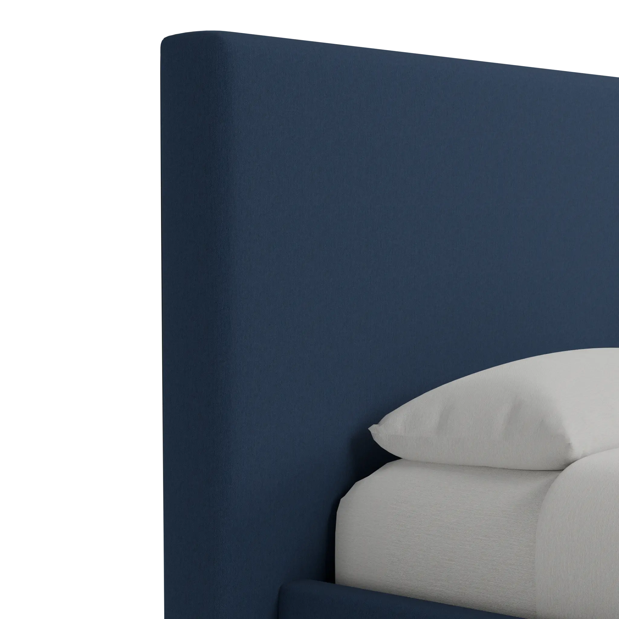 Grayton Revenue Dark Blue 54" Upholstered Platform Bed Grayton Revenue Dark Blue 54" Upholstered Platform Bed