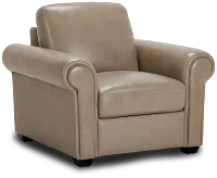 Lincoln Taupe Lthr/vinyl Chair