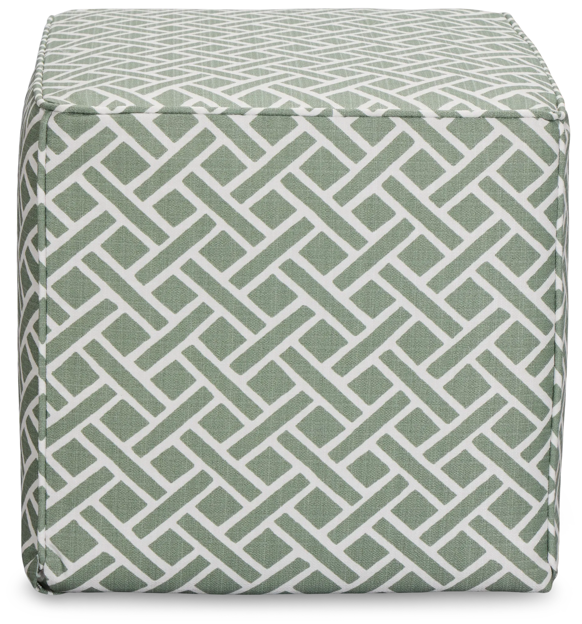Eastwood Green Fabric Accent Pouf