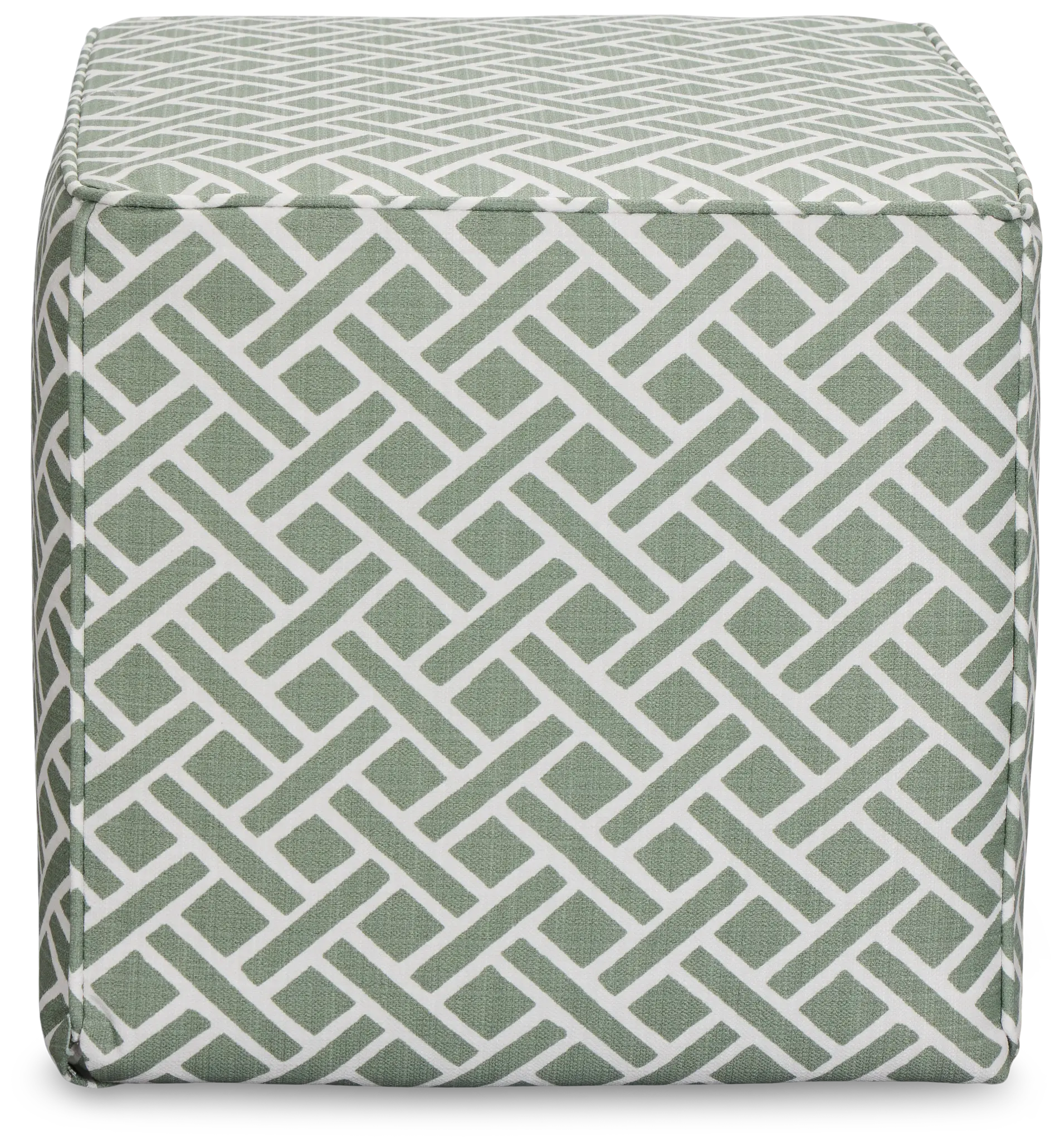 Eastwood Green Fabric Accent Pouf Eastwood Green Fabric Accent Pouf