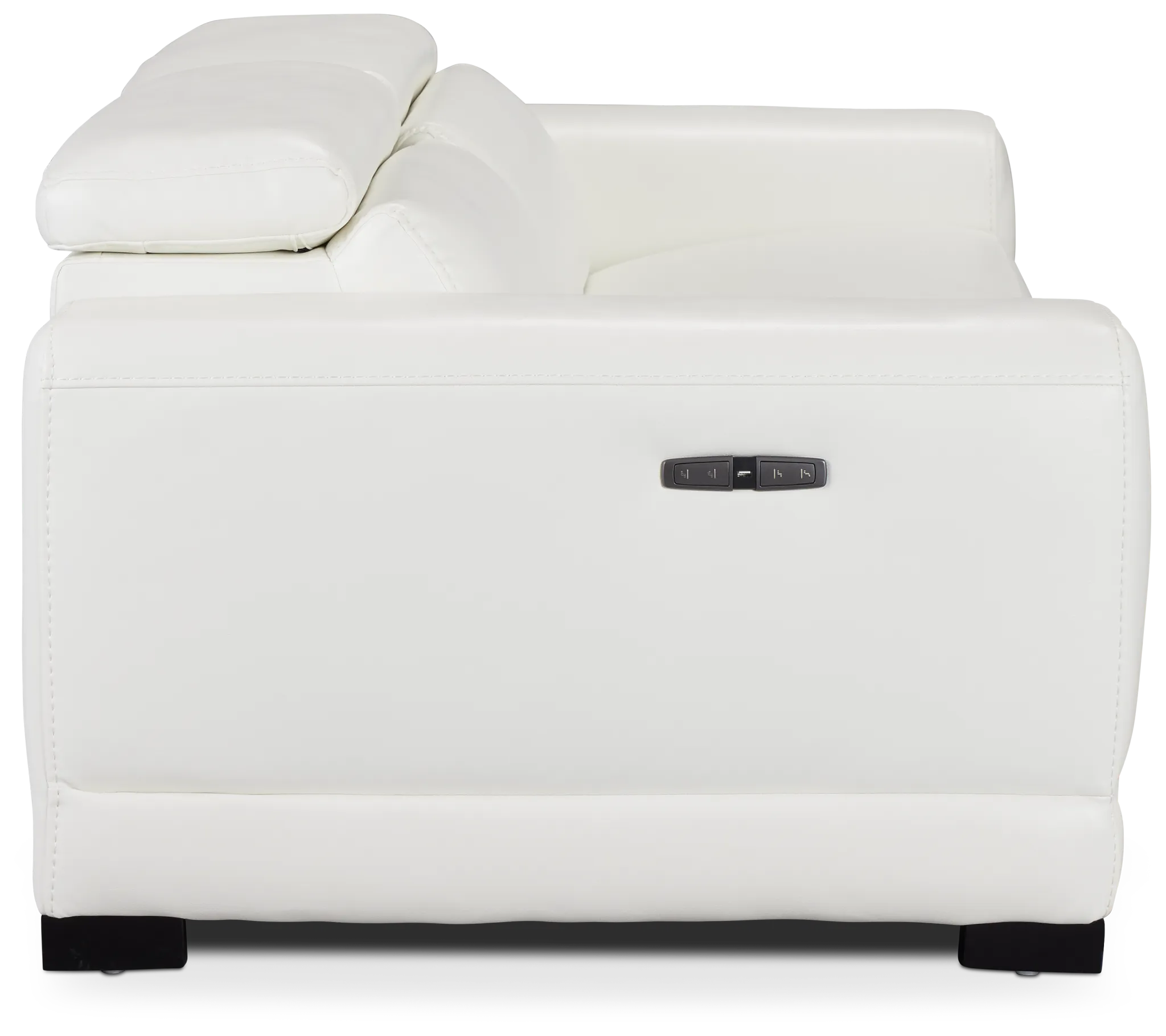 Lombardy White Micro Power Reclining Sofa