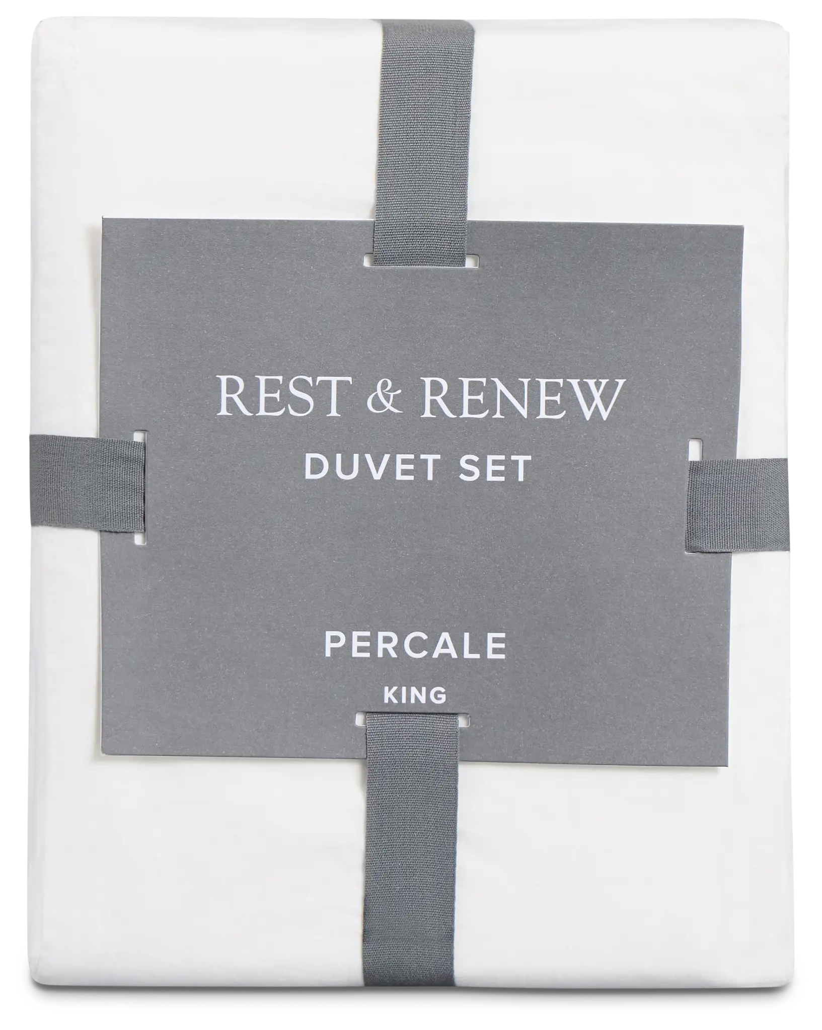 Rest & Renew Percale Cotton White 200 Thread Duvet Set Rest & Renew Percale Cotton White 200 Thread Duvet Set