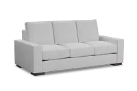 Edgewater Suave White 84" Sofa W/ 3 Cushions
