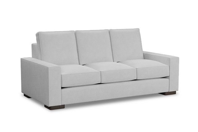 Edgewater Suave White 84" Sofa W/ 3 Cushions