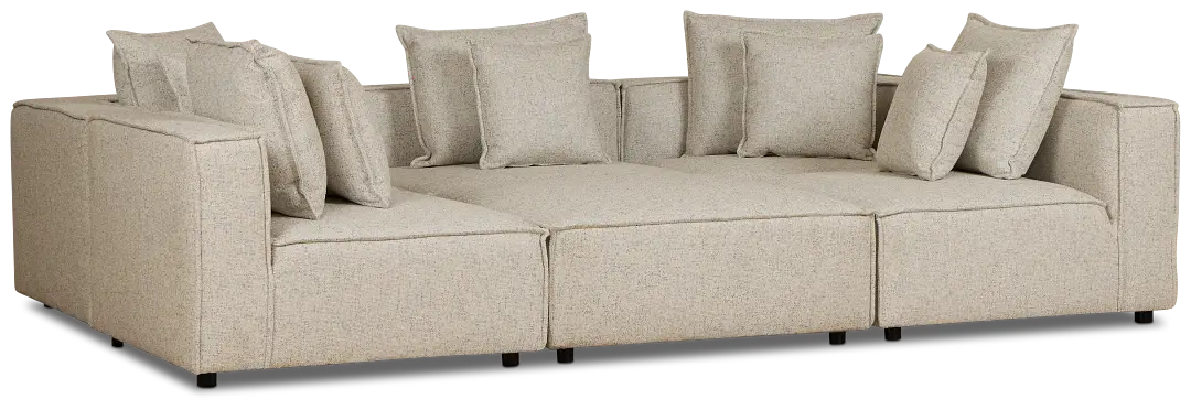 Tatum Beige Fabric 6-piece Modular Sectional Tatum Beige Fabric 6-piece Modular Sectional