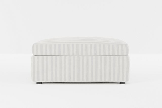 Destin Sea Lane Light Gray Fabric Cocktail Ottoman
