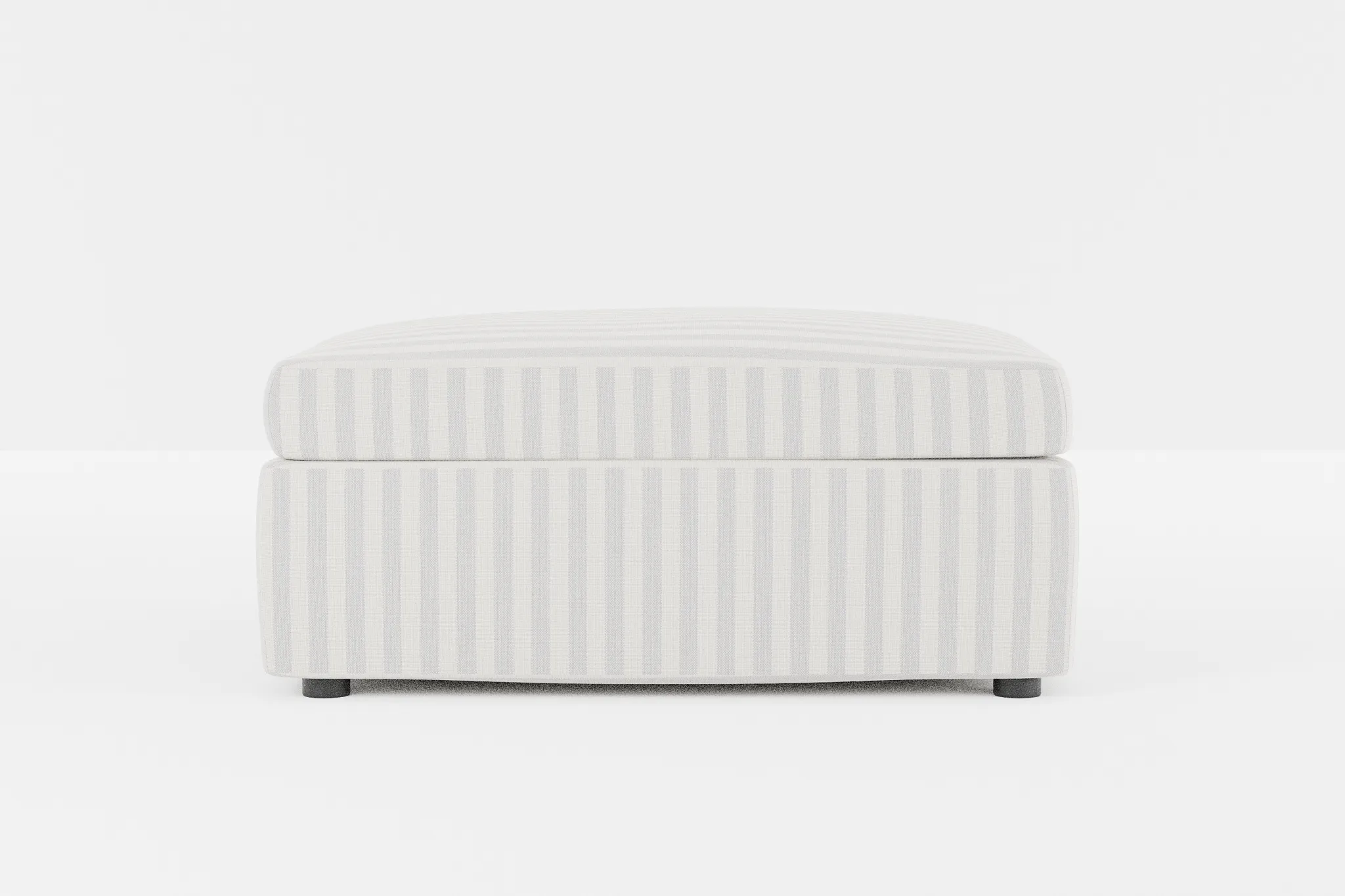 Destin Sea Lane Light Gray Fabric Cocktail Ottoman