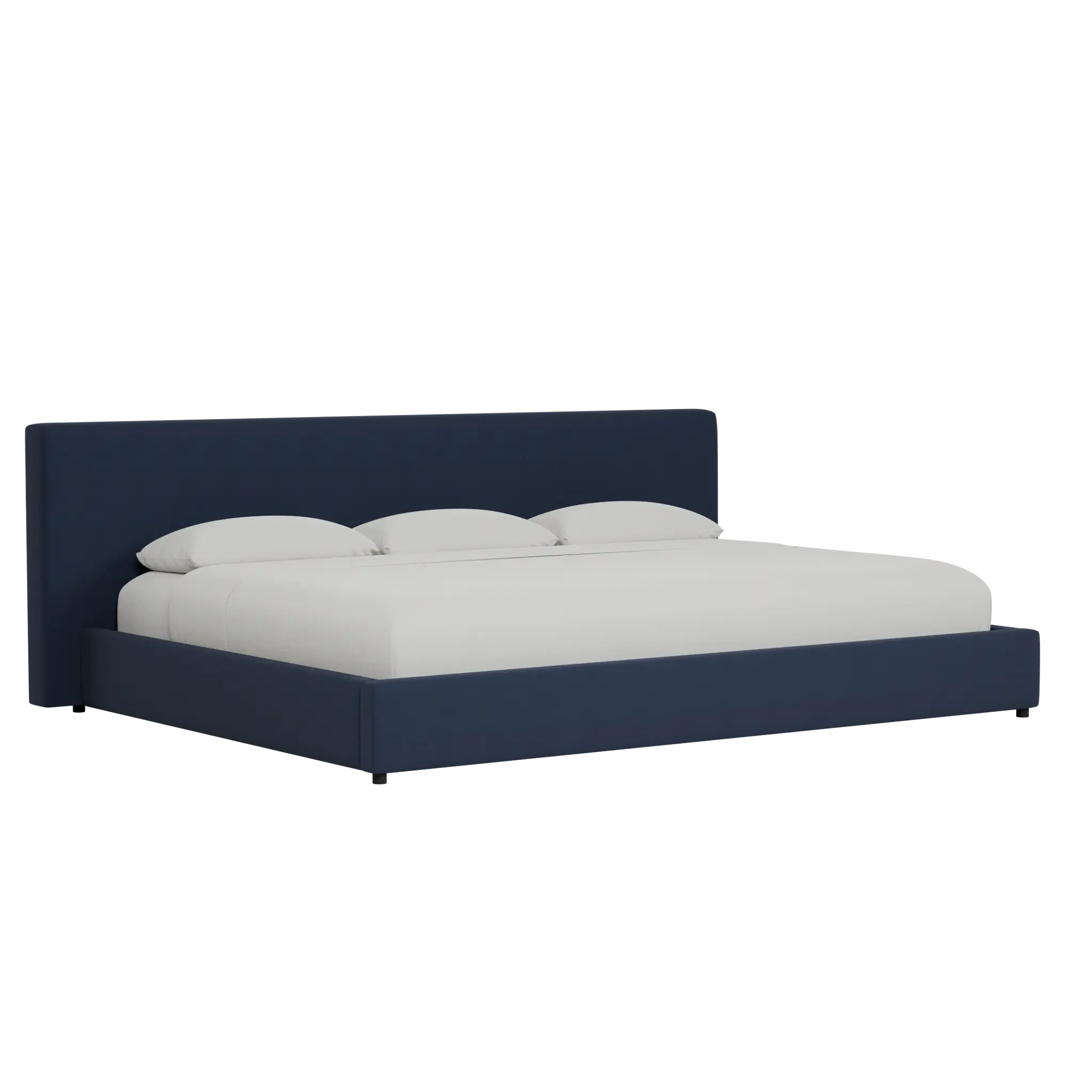Grayton Joya Dark Blue 44" Upholstered Platform Bed Grayton Joya Dark Blue 44" Upholstered Platform Bed