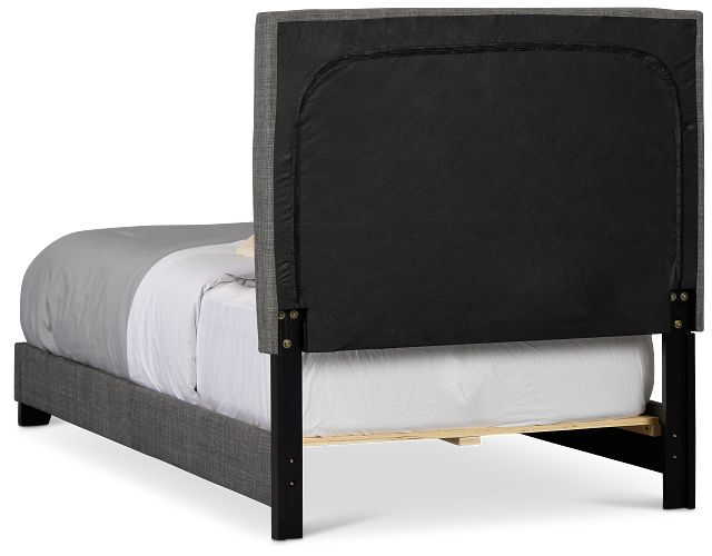 Flagler Gray Uph Panel Bed
