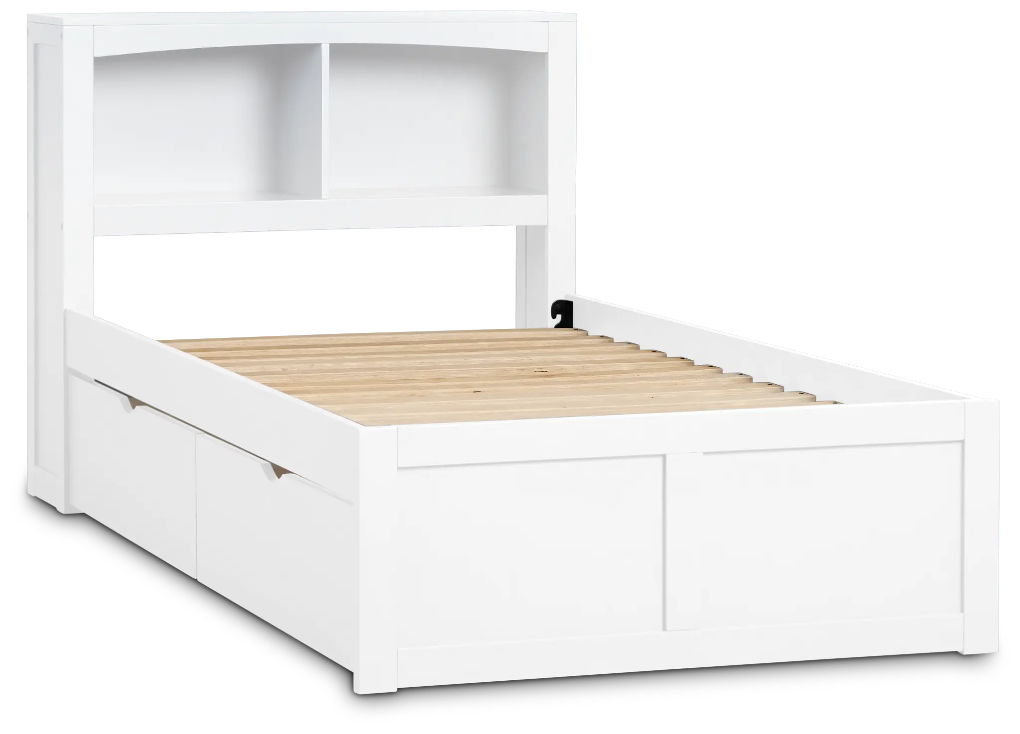 Charleston White Bookcase Bed With 2 Storage Drawers Charleston White Bookcase Bed With 2 Storage Drawers