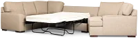 Sinclair Brown Fabric Right Cuddler Innerspring Sleeper Sectional