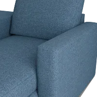 Citymod Blue Fabric Large Right Chaise Sectional With Storage Console