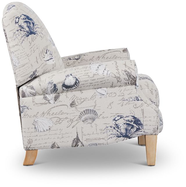 Shelly Light Beige Fabric Push Back Recliner