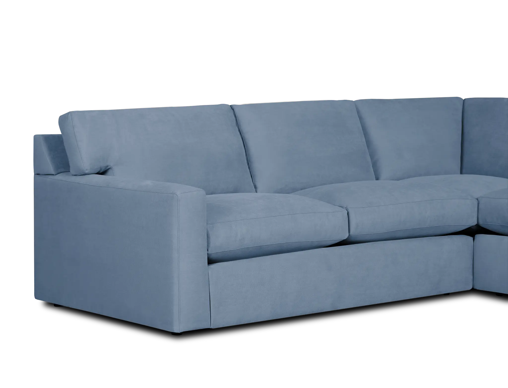Hudson Blue Fabric Small Two-arm Sectional Hudson Blue Fabric Small Two-arm Sectional