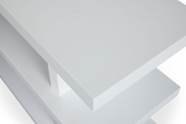 Olympia White Wood L Desk