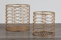 Cole Gold Set Of 2 Basket