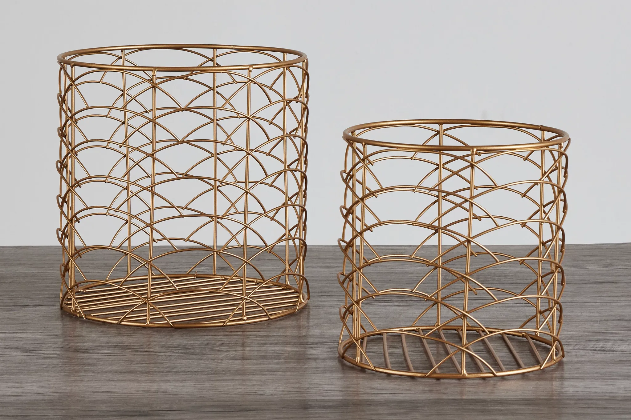 Cole Gold Set Of 2 Basket