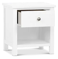 Charleston White 1-drawer Nightstand
