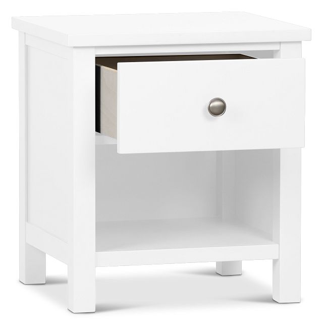 Charleston White 1-drawer Nightstand