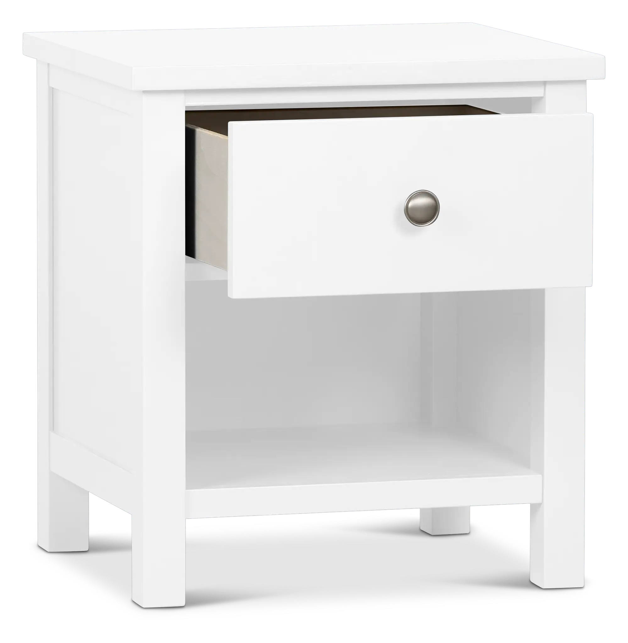 Charleston White 1-drawer Nightstand Charleston White 1-drawer Nightstand