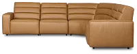 Sawyer Light Brown Micro Small Triple Power Reclining Two-arm Sectional