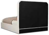 Lyndie Beige Upholstered Platform Bed