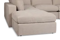 Breeze Taupe Fabric 5pc Bumper Sectional