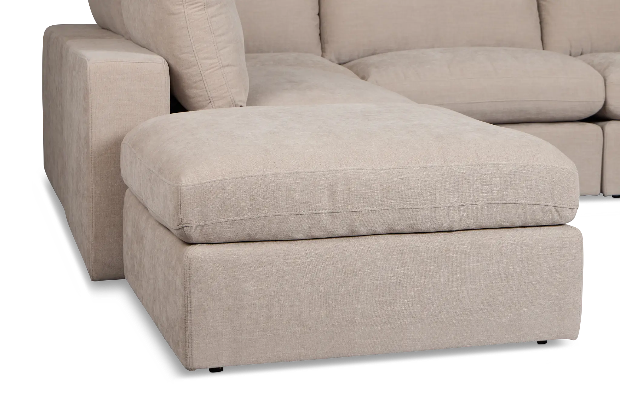 Breeze Taupe Fabric 5pc Bumper Sectional Breeze Taupe Fabric 5pc Bumper Sectional