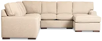 Sinclair Brown Fabric Large Right Chaise Sectional