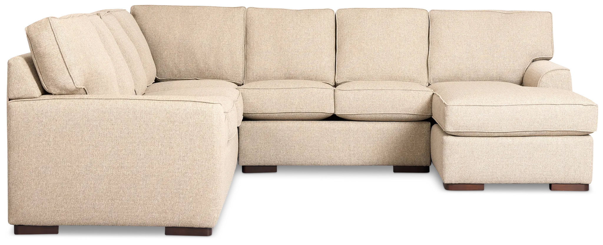 Sinclair Brown Fabric Large Right Chaise Sectional