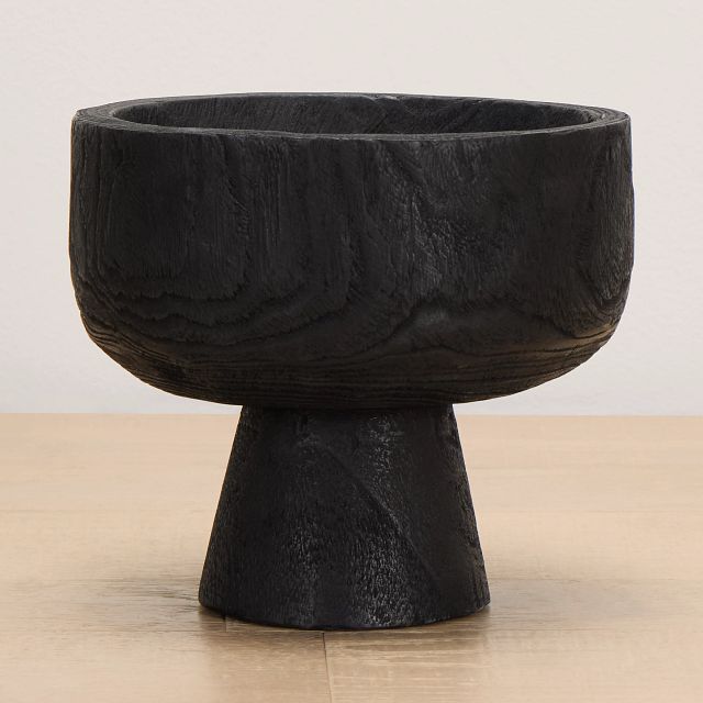 Pauli Black Wood Bowl